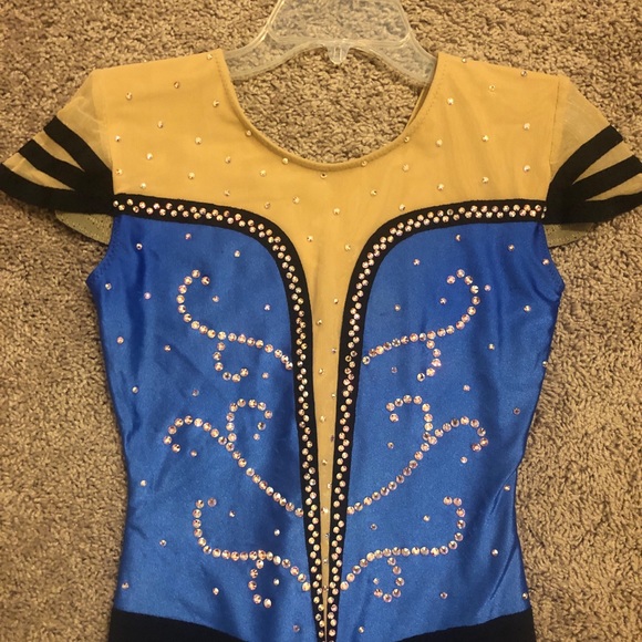Blue Ice Dance Dress - Picture 2 of 4
